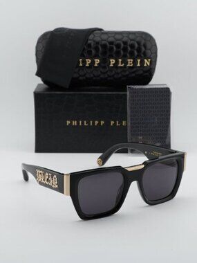 Philipp Plein SPP095M 0700 Square Sunglasses – Black / Grey